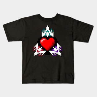 Retro Rocket Ships Heart Edition Kids T-Shirt